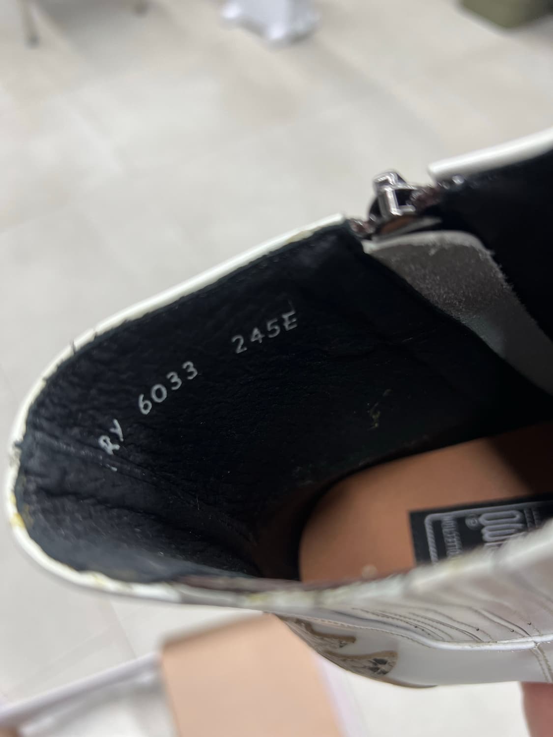 화이트 뱀피 웨스턴부츠 245 상품이미지10