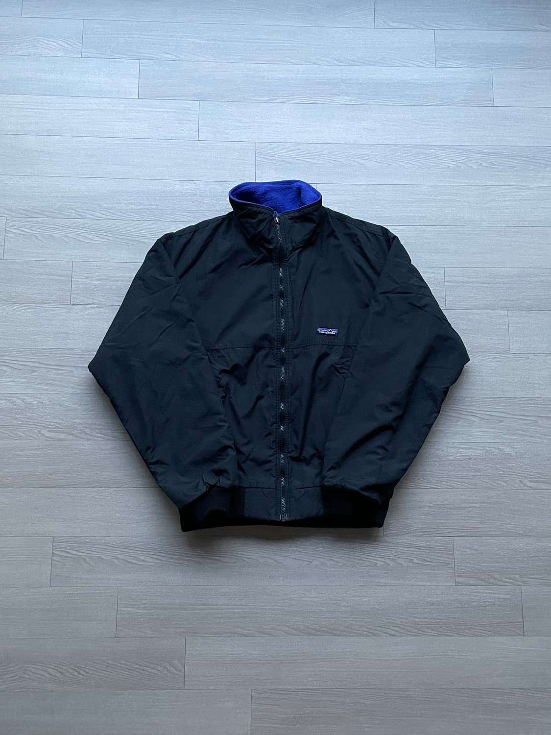 80s 파타고니아 쉘드 신칠라 블랙 퍼플 봄버 자켓 rare usa 상품이미지1