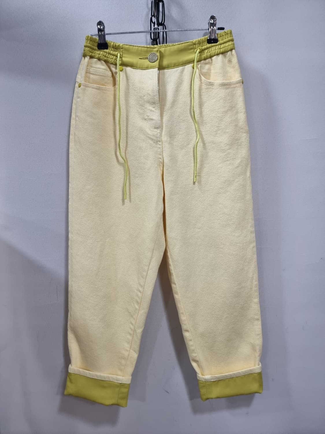 O'2nd 컬러 턴업 밴딩 데님 팬츠 (D68 상품이미지4