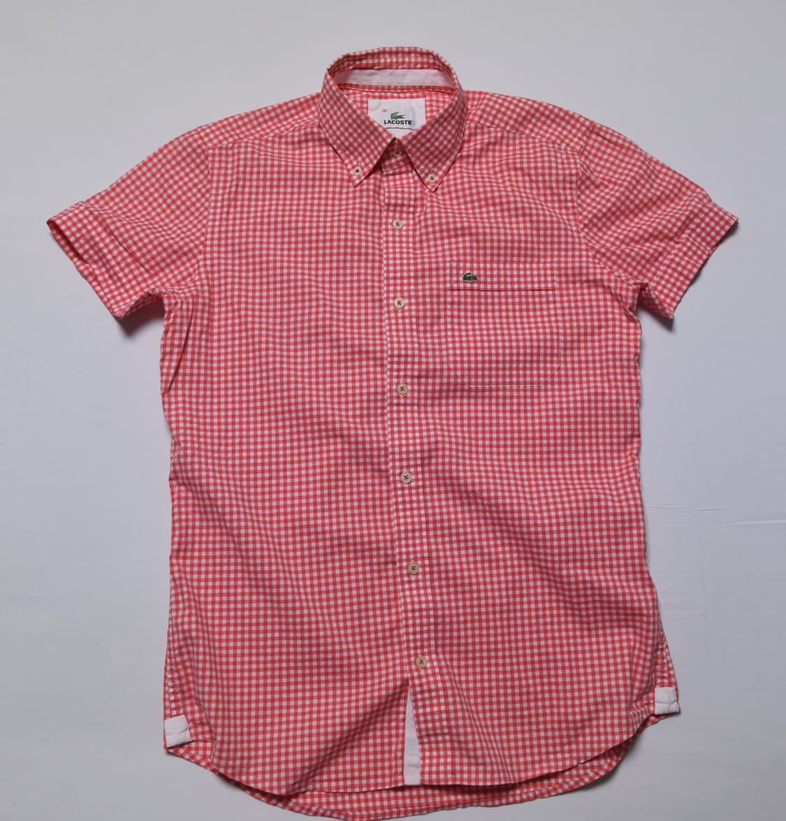 라코스테 체크 반팔 셔츠 38 (95) 상품이미지1
