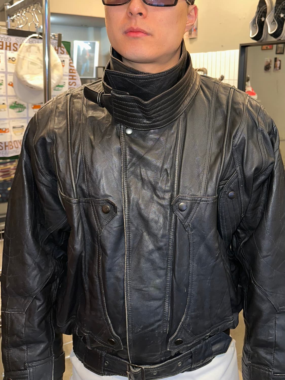 90’s Japanese shell leather utility JK 상품이미지4