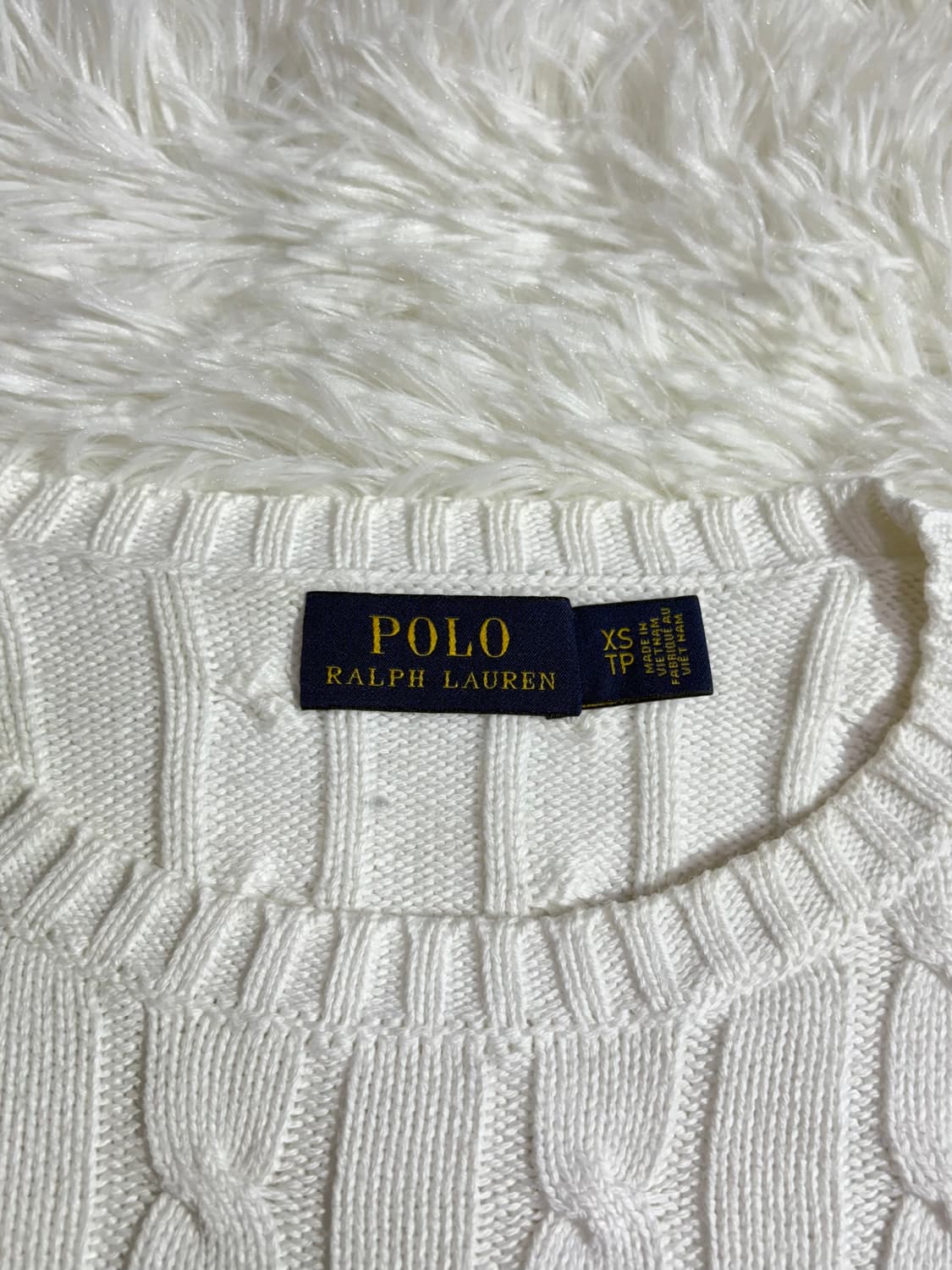 폴로 랄프로렌 화이트포니 꽈배기 니트 상품이미지6