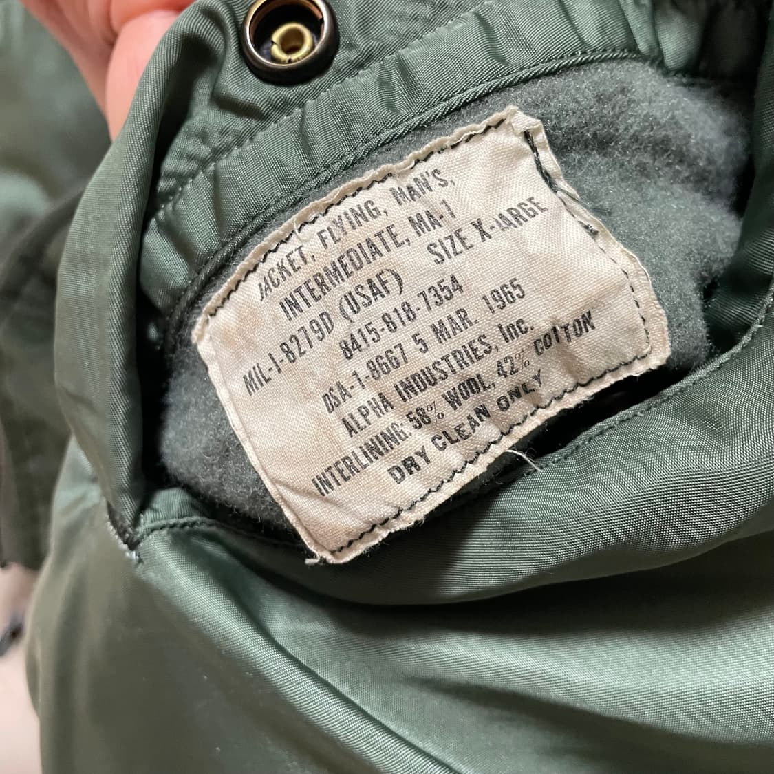 60s 미군 오리지날 ma-1 봄버 XL 상품이미지9