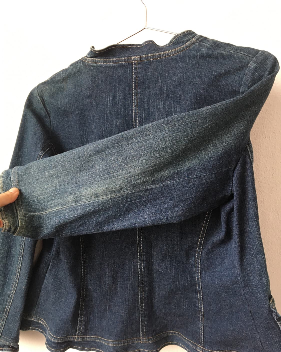 Flower point open denim jacket 상품이미지6