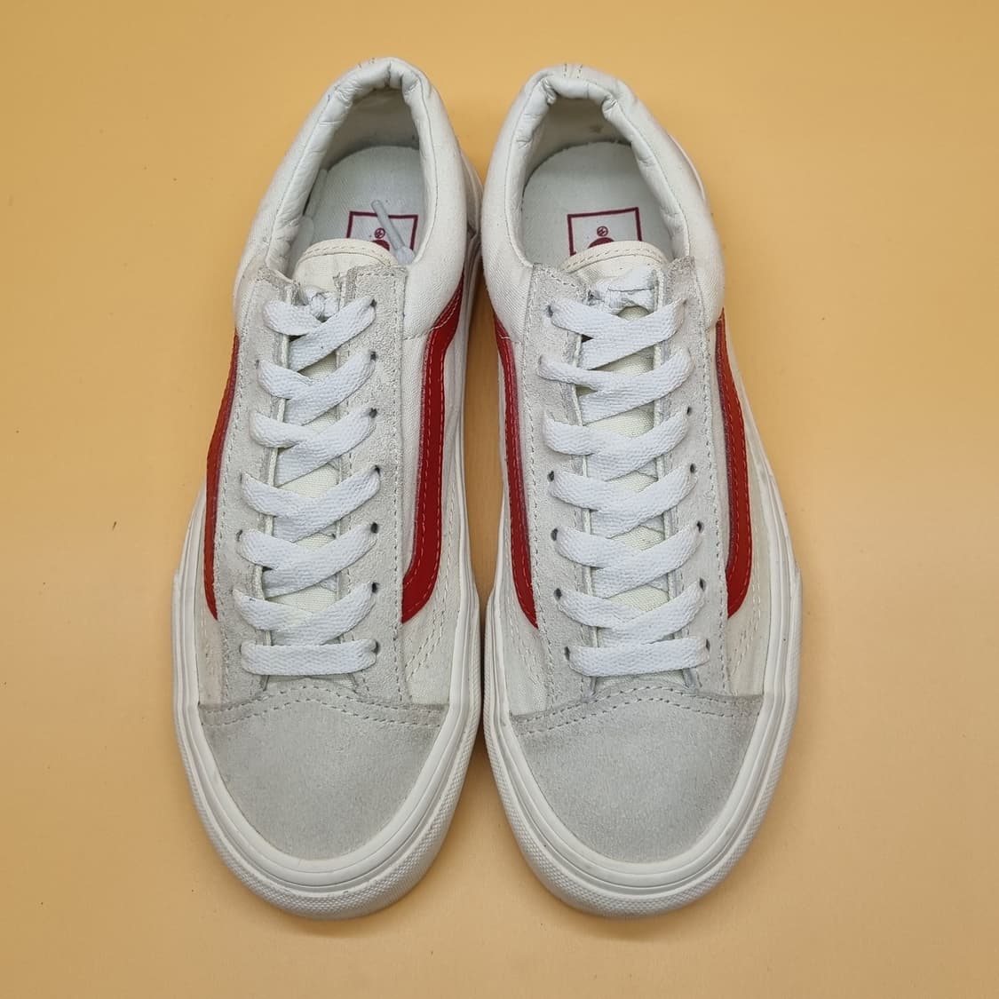 반스 스타일 36 흰빨 여성스니커즈235. 상품이미지2