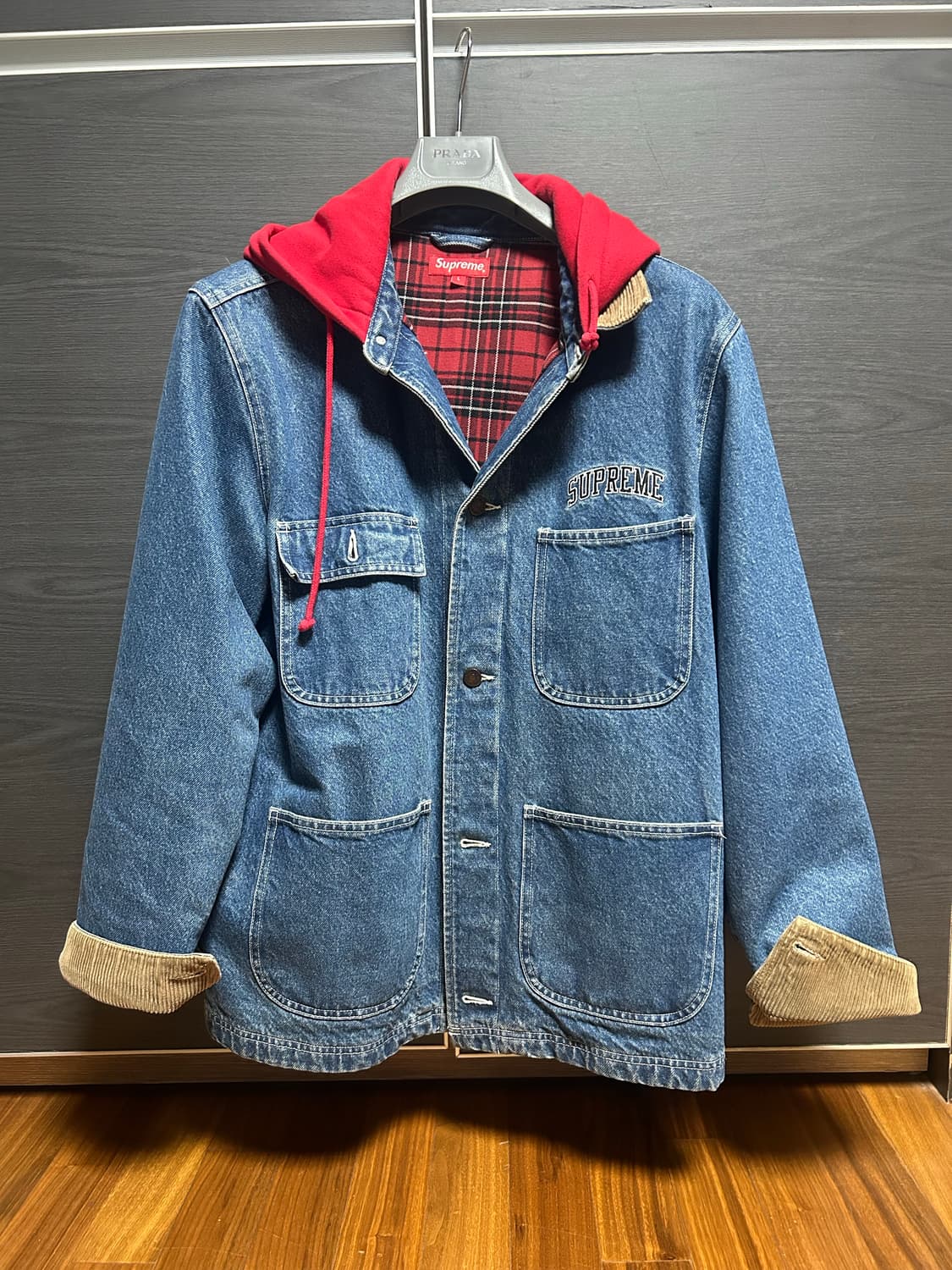 슈프림 후드 데님 코트(Supreme Hooded Chore Coat) 상품이미지1