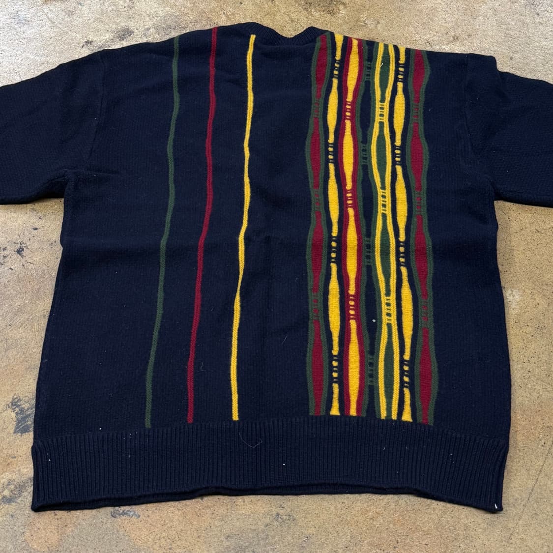 [정품/105] 라코스테 네이비 멀티 스트라이프 니트 b19 상품이미지4