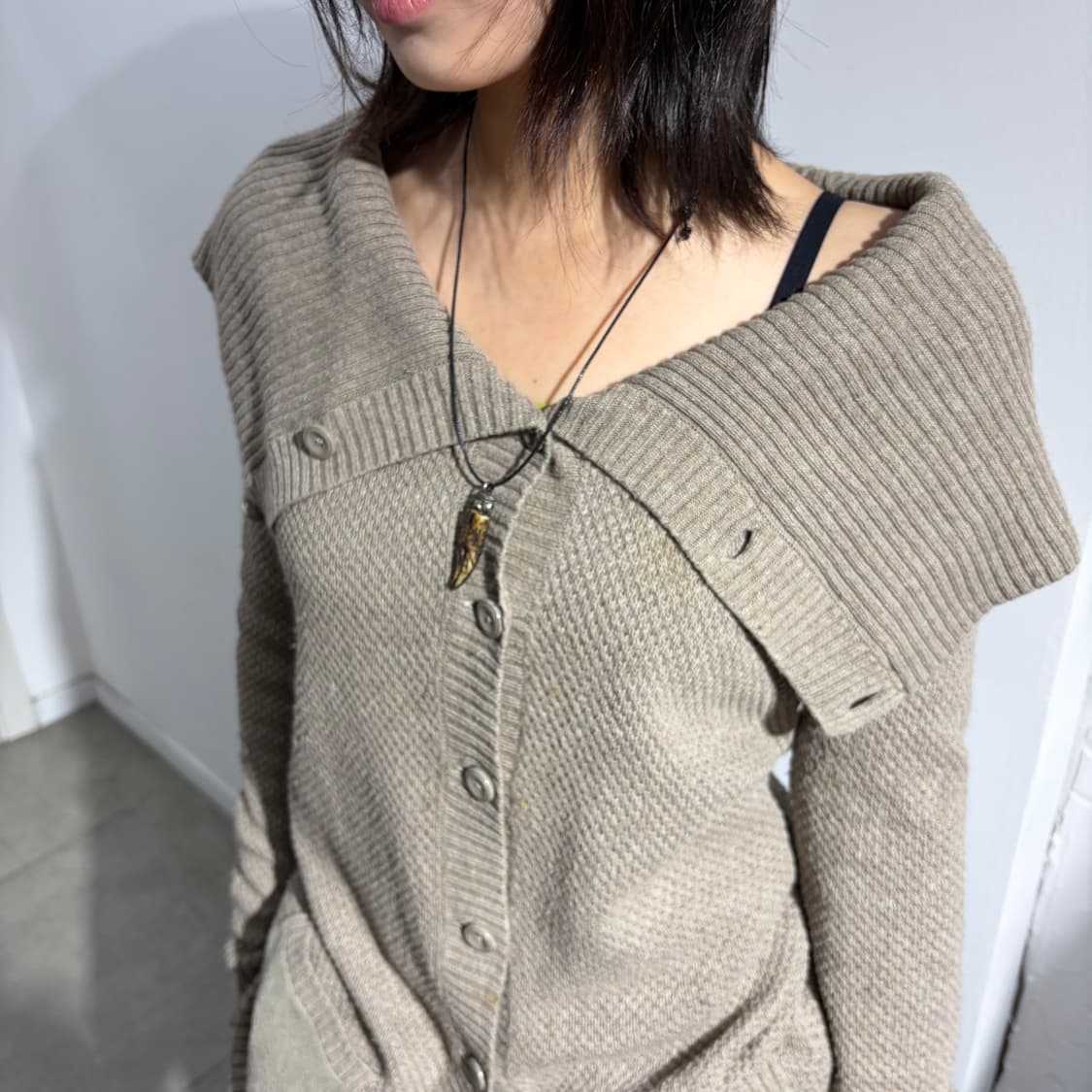 아르마니 익스체인지 오픈숄더 니트 가디건 상품이미지5