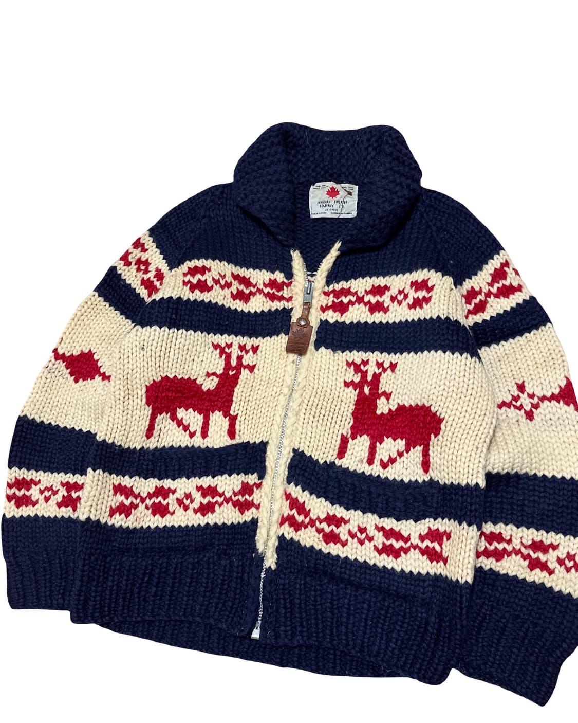 캐나다 헤비울 코위찬 니트 집업 상품이미지4