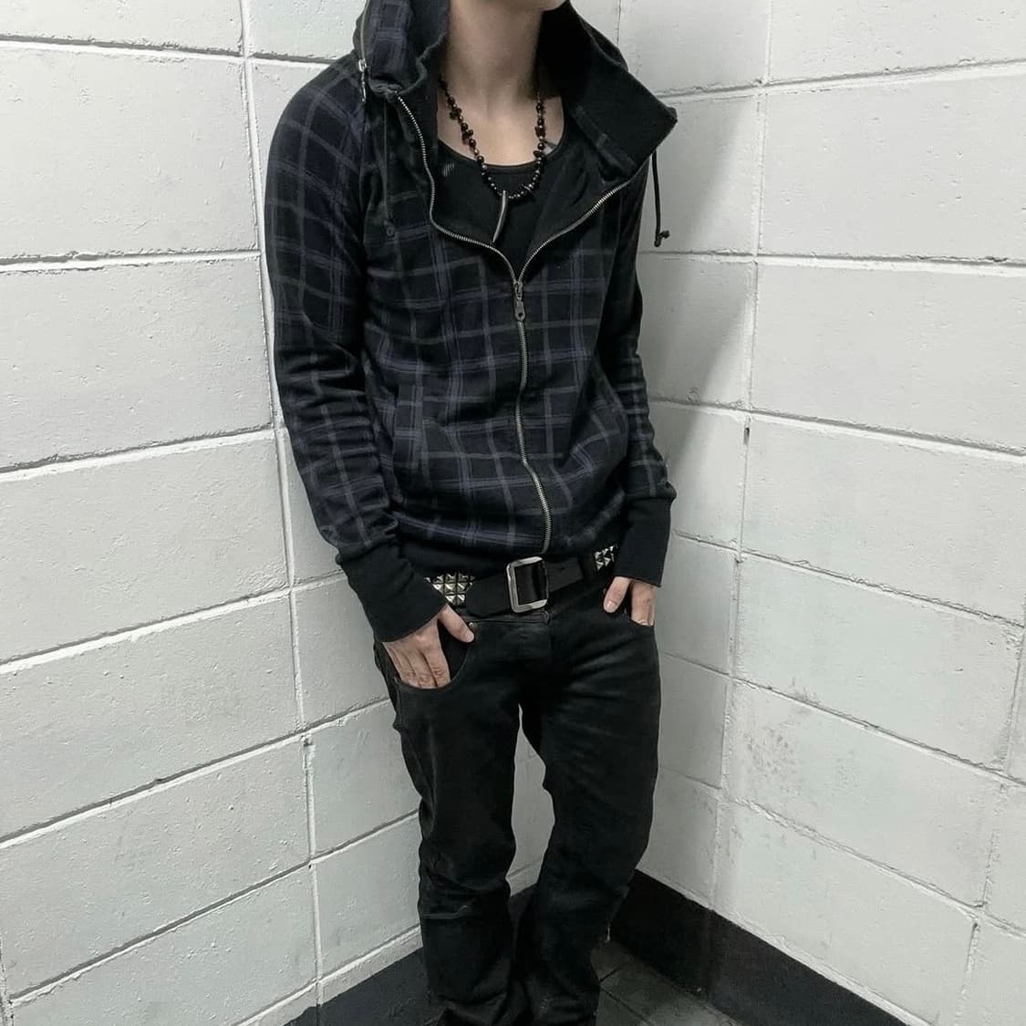 Y2K tartan bono jacket 상품이미지3