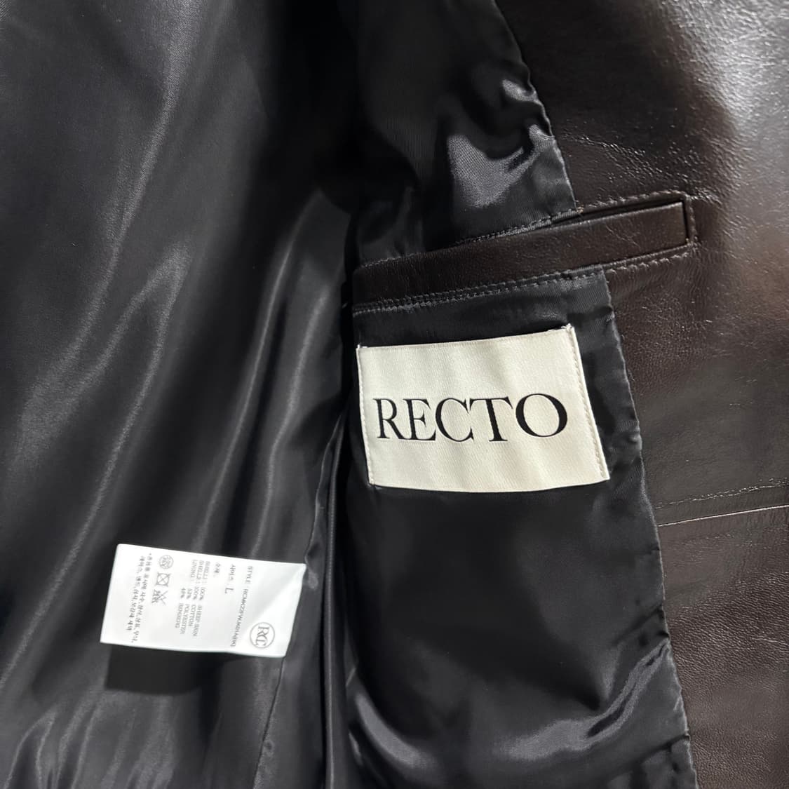 렉토 22FW 밀리터리 레더 자켓 상품이미지3