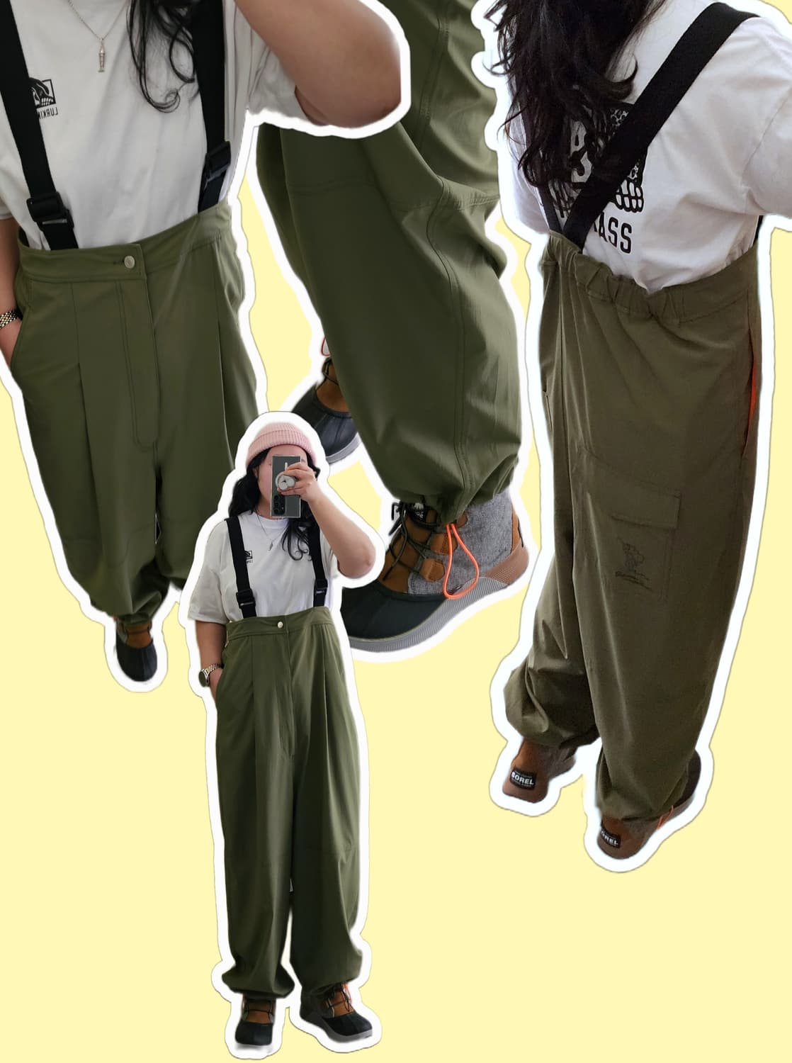 Titicaca 카키 핀턱 오버롤 상품이미지2