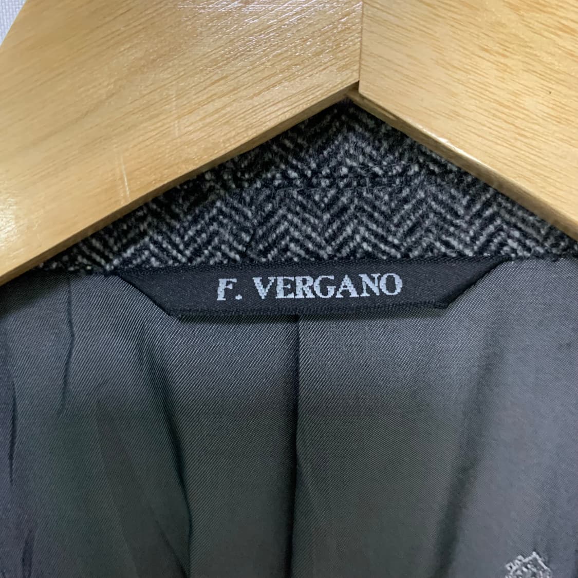 이태리 빈티지 퓨어 캐시미어 100 블레이저 자켓 남성 차콜 그레이 상품이미지3