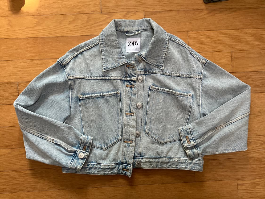 자라 데미지 청자켓 상품이미지1