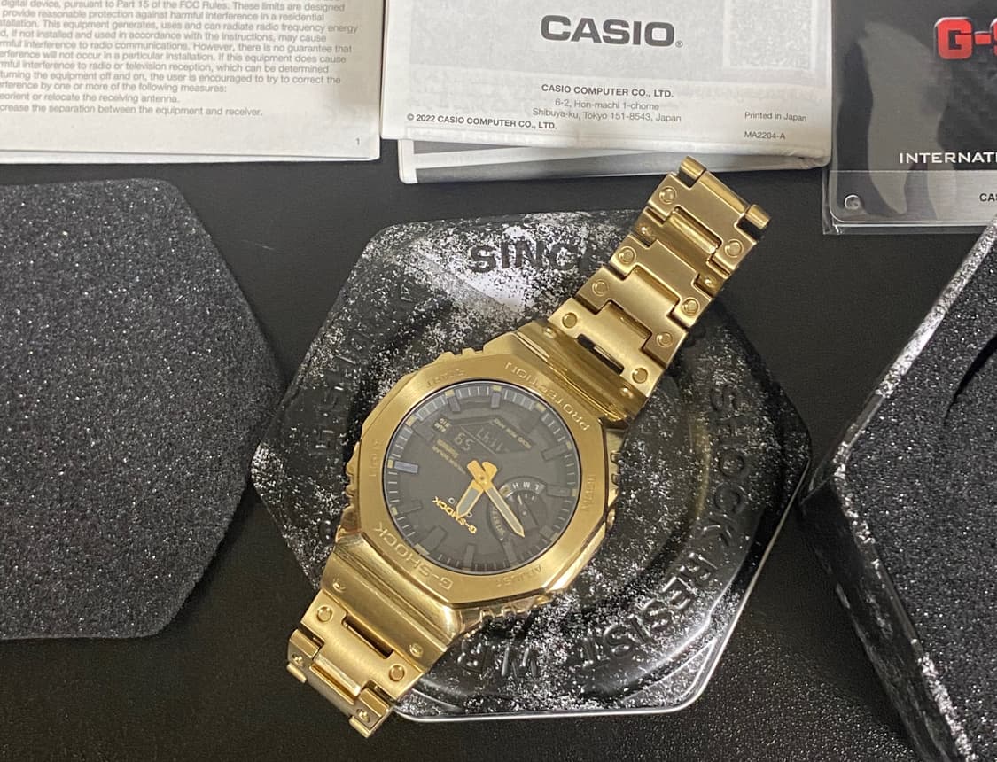 [정품] 카시오 G-SHOCK 풀메탈 골드 로얄오크 시계 상품이미지1