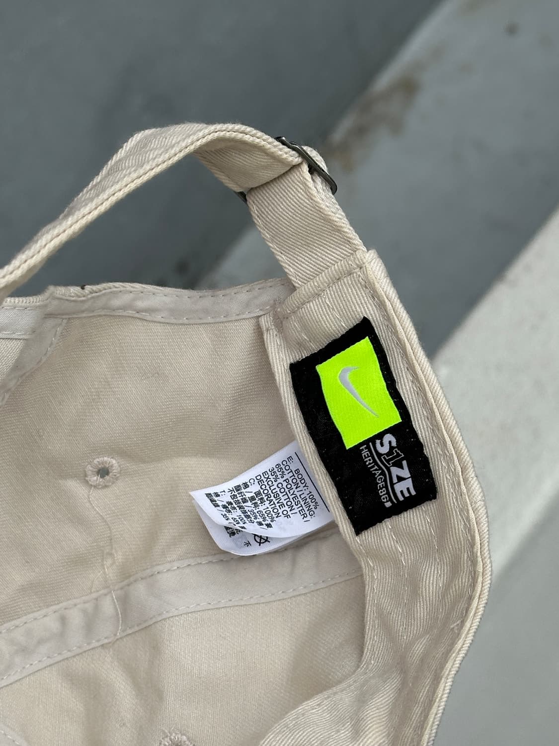 [F] 나이키 로고 아이보리 볼캡 모자 상품이미지6