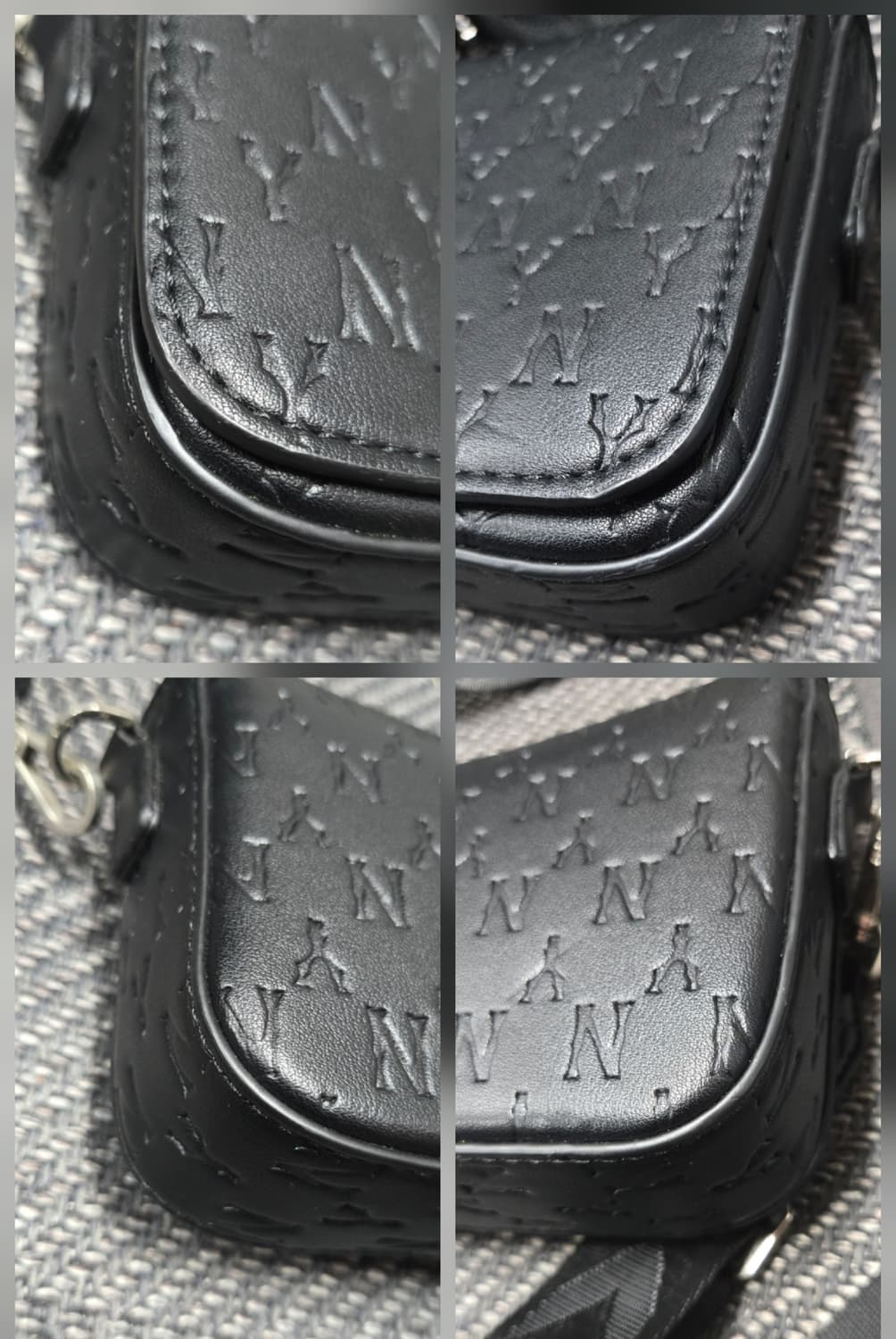 MLB 모노그램 후디백 뉴욕양키스 블랙 미니 크로스백 상품이미지5