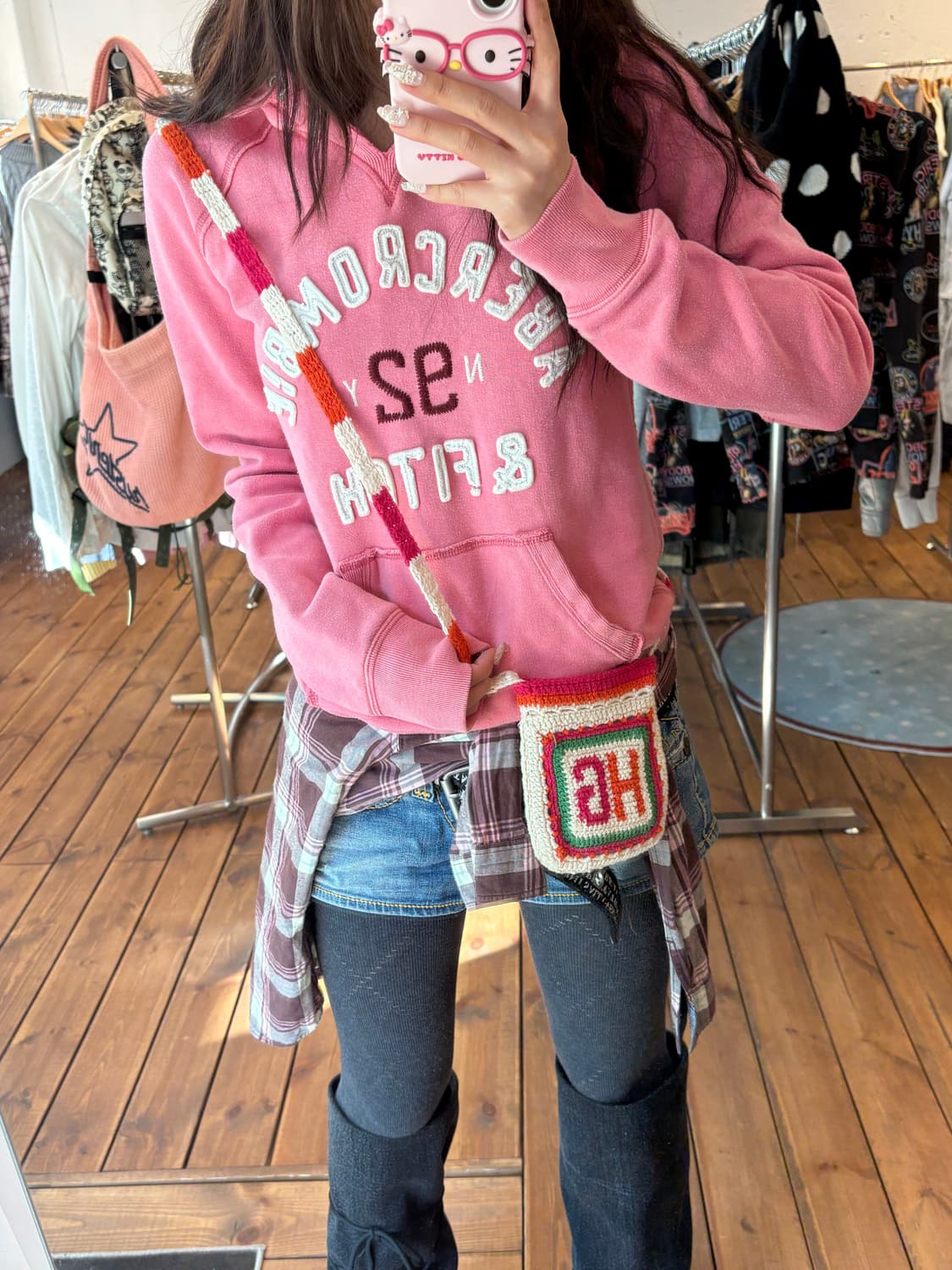 히스테릭글래머 뜨개 미니 크로스백 상품이미지2