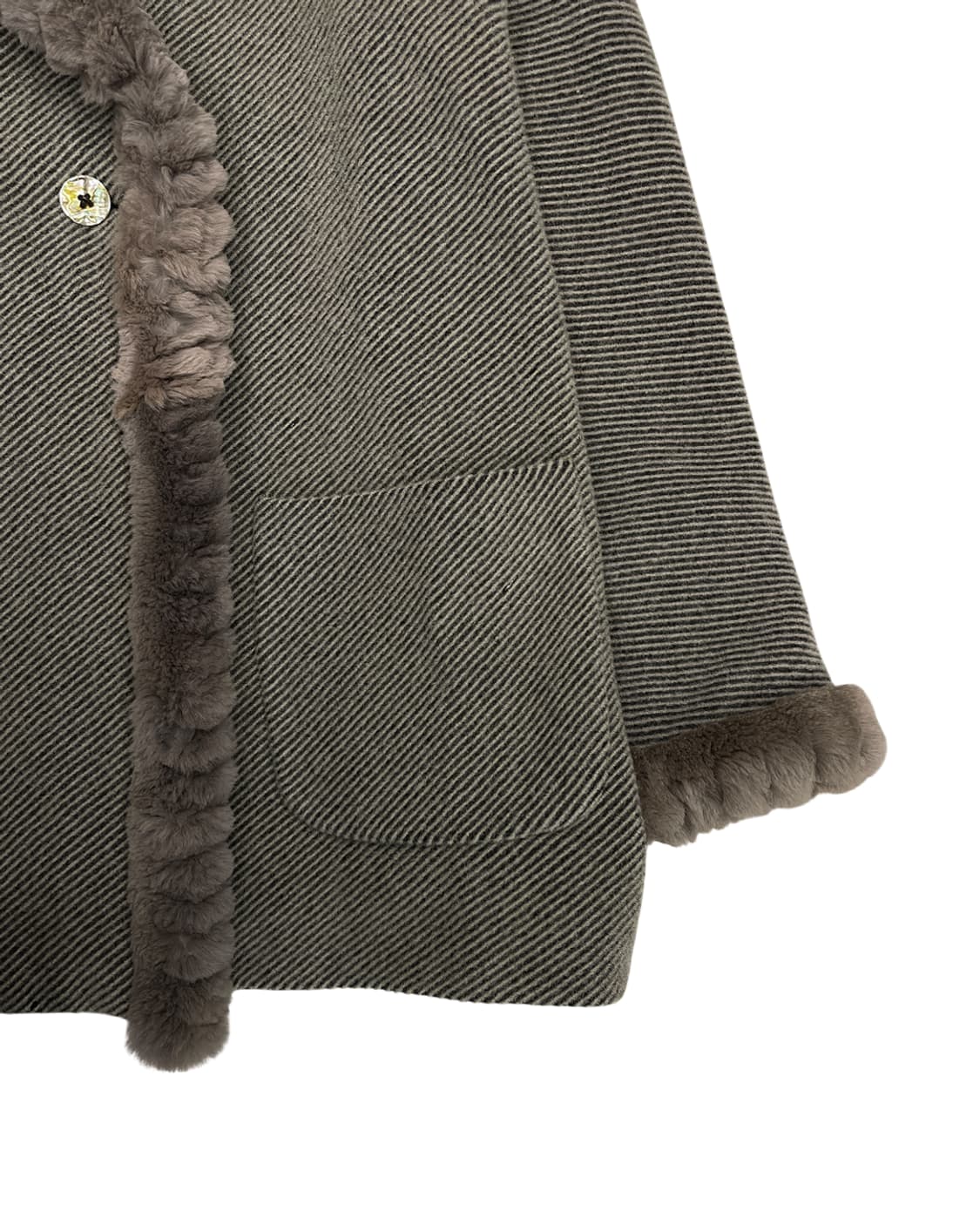 펜디 시어링 트림 울 코트 상품이미지7