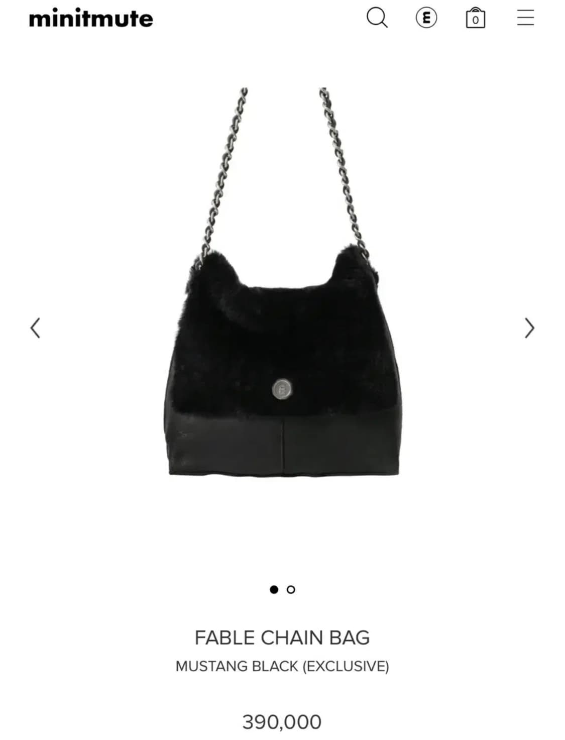 (택달림) 미닛뮤트 fable chain bag 체인백 블랙 상품이미지1