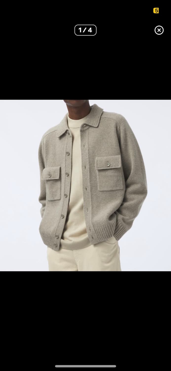 (구매)유니클로u 램스울 니트 가디건xl 상품이미지1