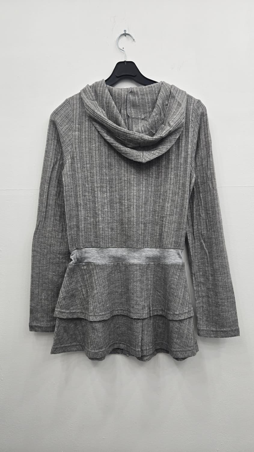 frill hooded zip-up / 롱 후드집업 상품이미지2