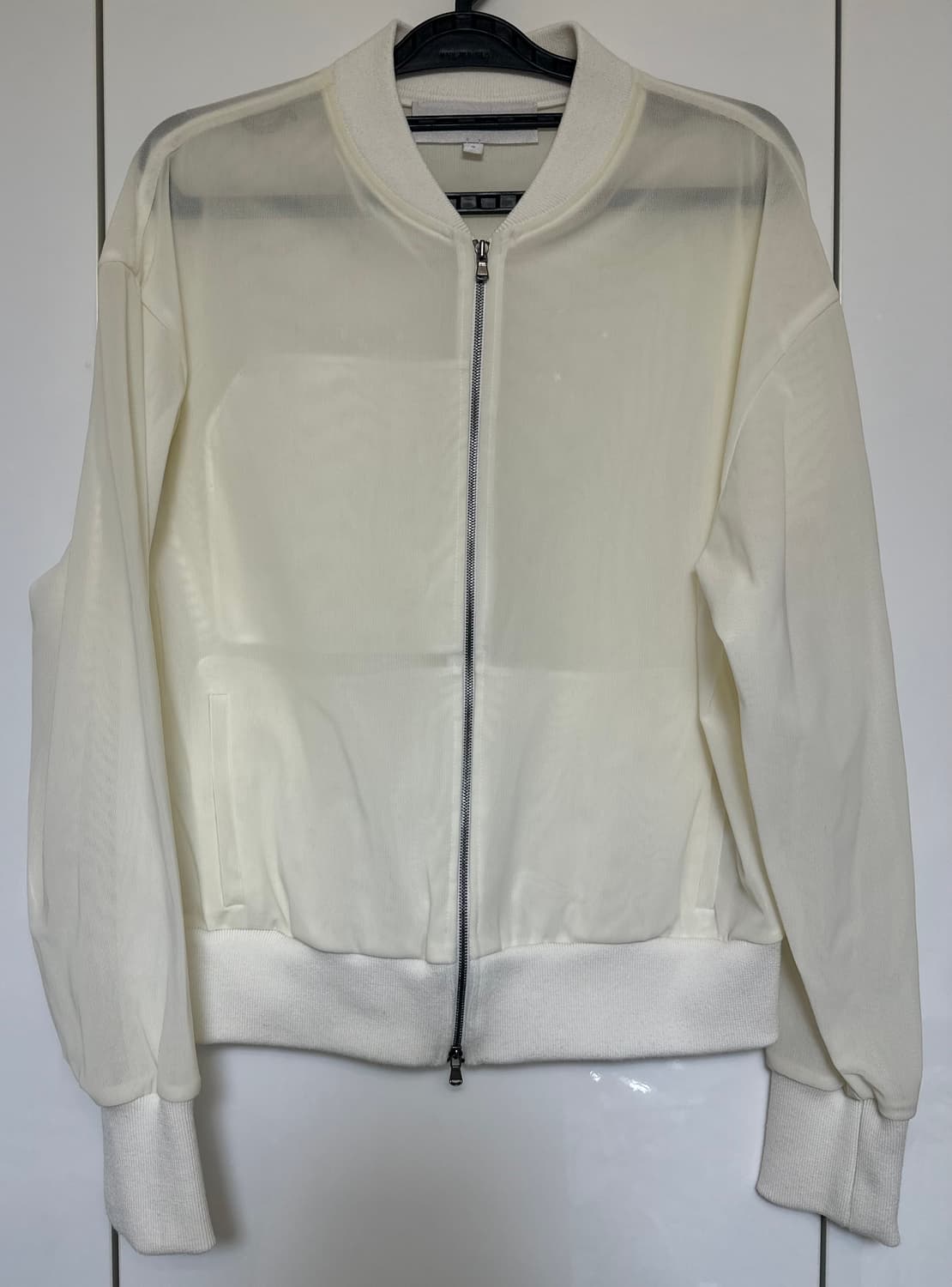캘빈클라인 아이보리 시스루 숏 봄버 자켓  상품이미지2