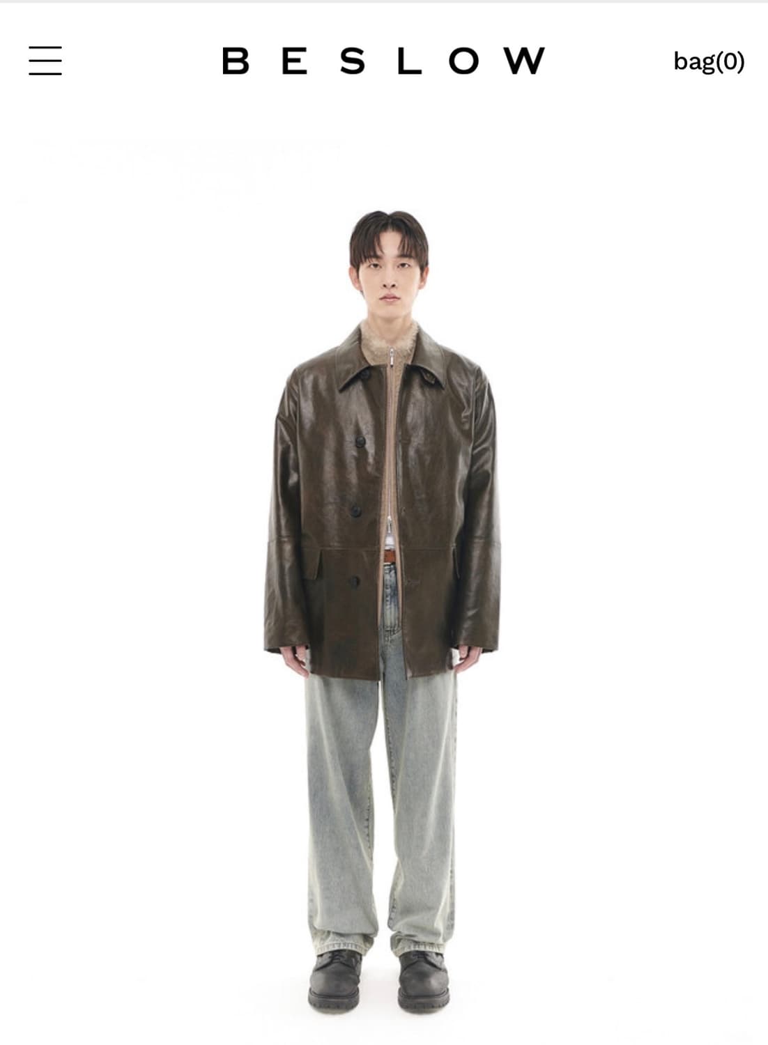 비슬로우 퍼플라인 레더 카코트 M 상품이미지1