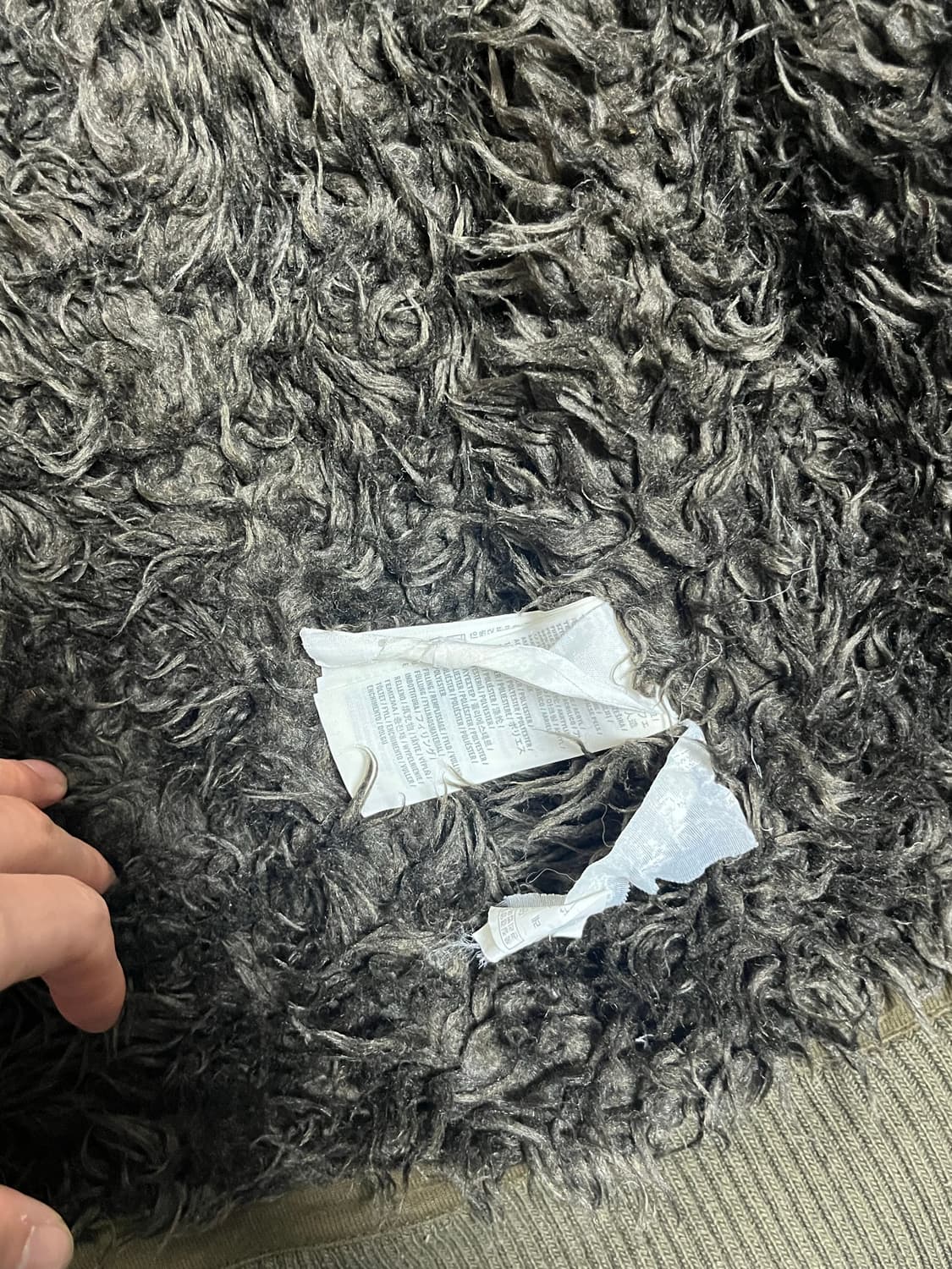 아베크롬비 울프죠 카키 털안감 후드집업 M 상품이미지4