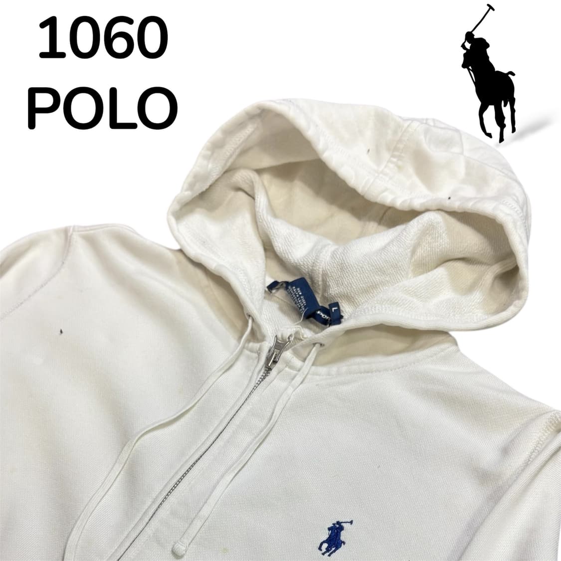폴로 화이트 후드집업 L 상품이미지4