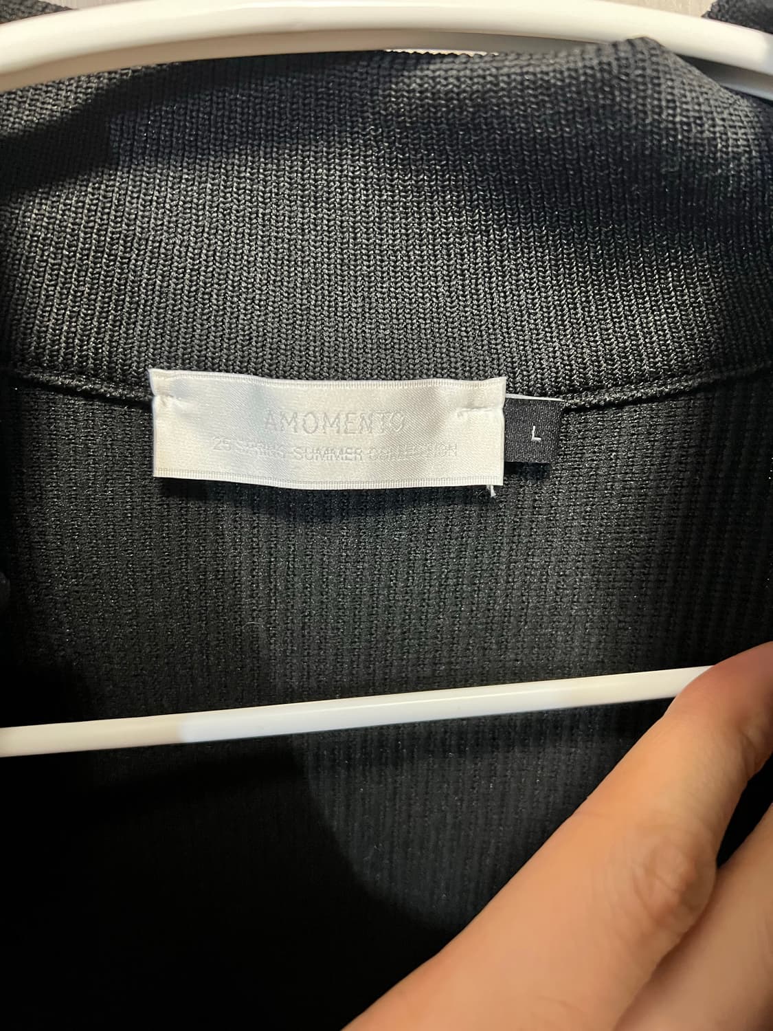 25SS 아모멘토 모크넥 집업 가디건 블랙 상품이미지6