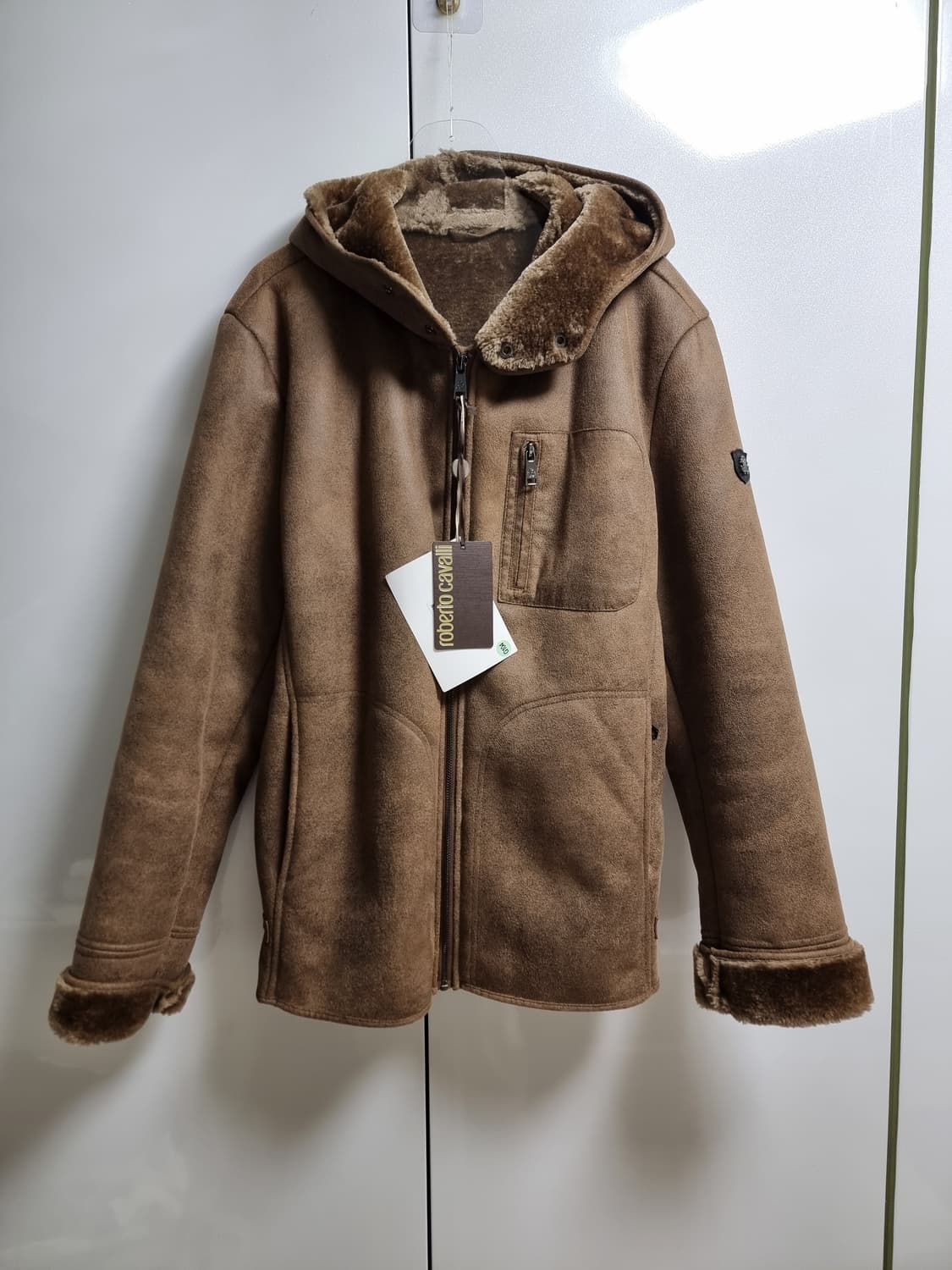 로베르토 까발리 초경량 무스탕 자켓 꼬냑색상 라지 사이즈 새제품 상품이미지1