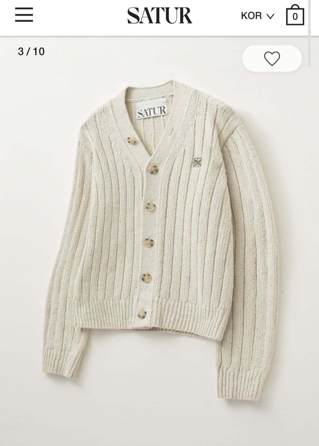 세터 파로 오버 사이즈 부클 가디건  라지 상품이미지1