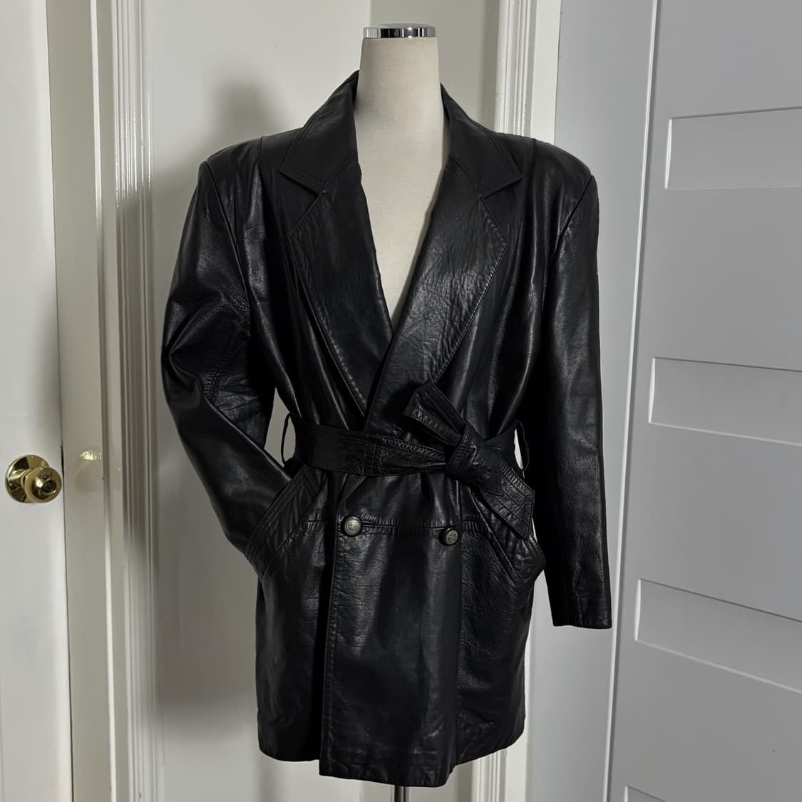 런던포그 레더 더블 블레이저 상품이미지3