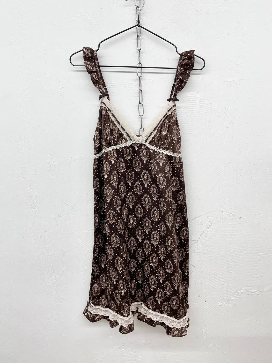 엔틱 로맨틱 브라운 프릴 슬립 상품이미지4