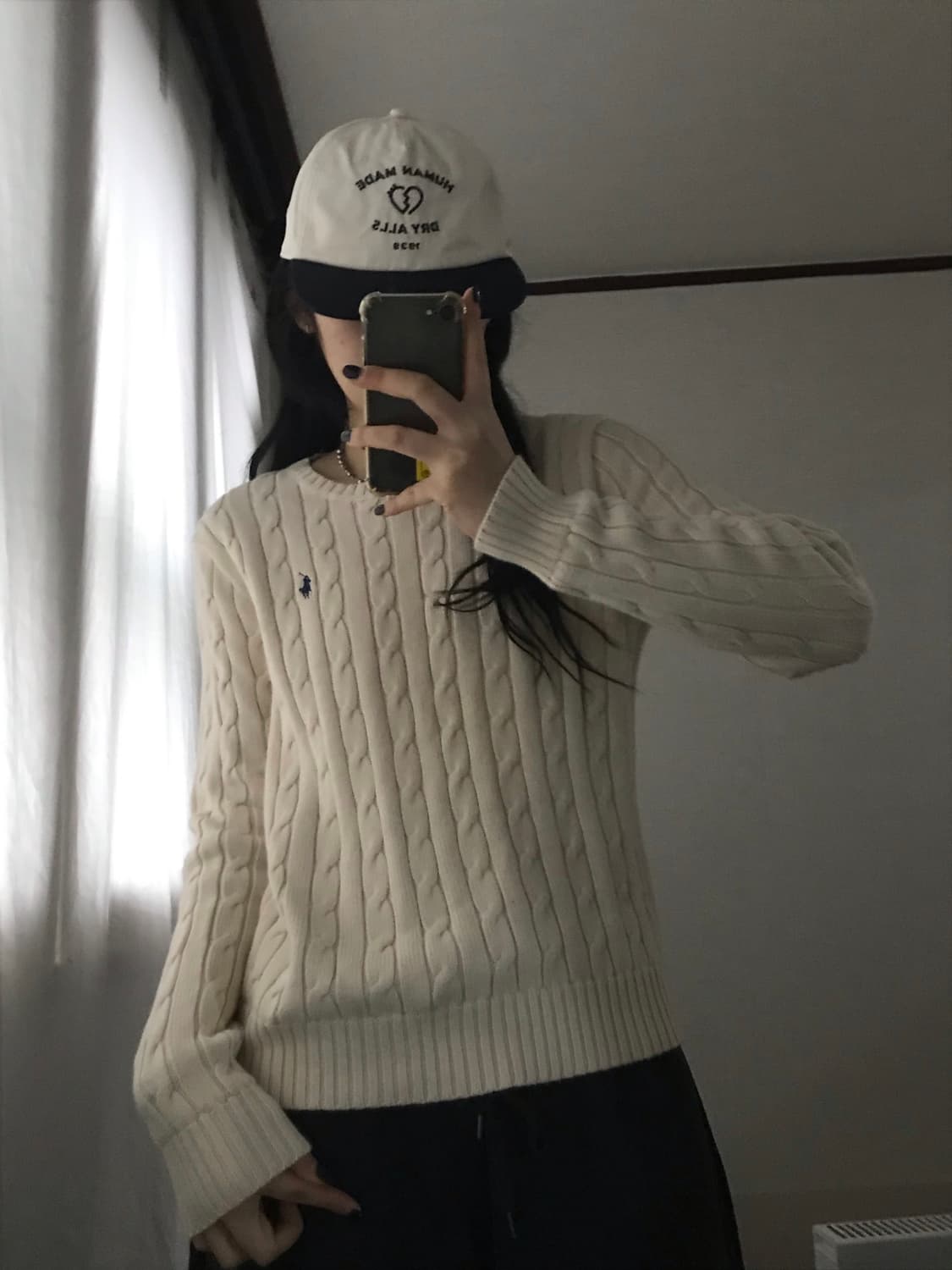 폴로 아이보리 케이블니트 상품이미지3