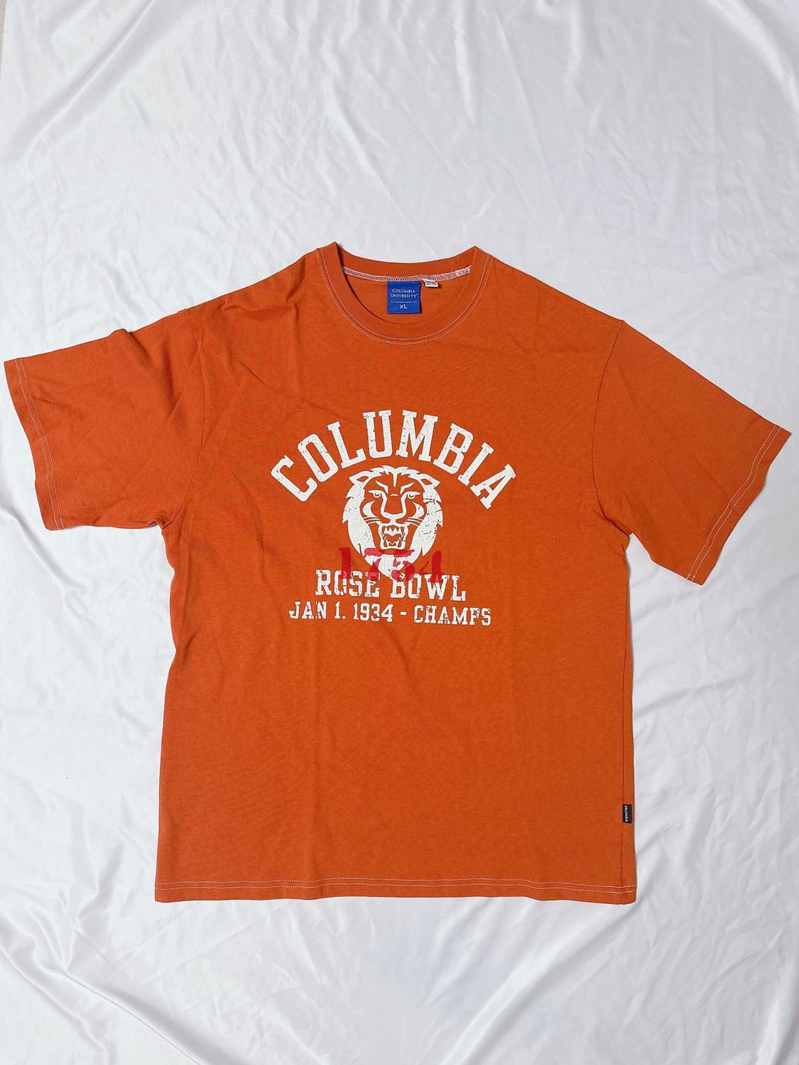 [컬럼비아 유니버시티] 라이온즈 로즈볼 로고 반팔 티셔츠 오렌지 (105 상품이미지1