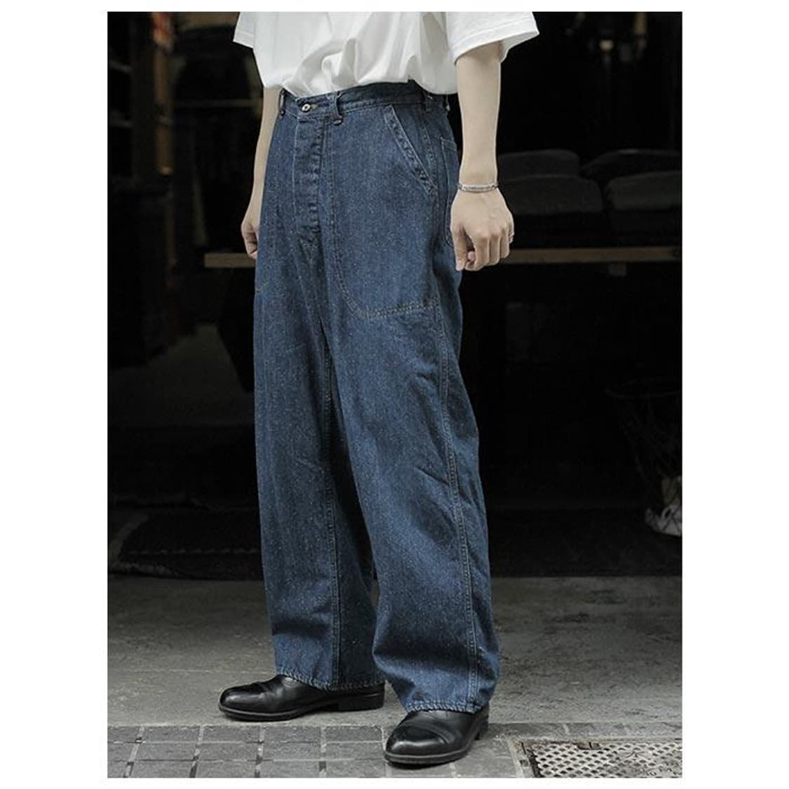 [4] INTERIM 인테림 빈티지 워시드 넵 데님 트라우저 상품이미지5