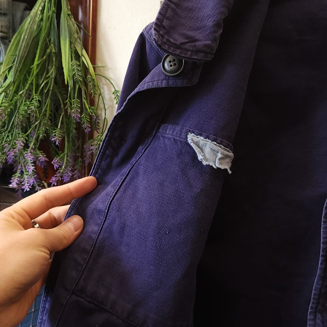 60s 프렌치 워크자켓 프렌치자켓 바이올렛 블루 s 상품이미지9