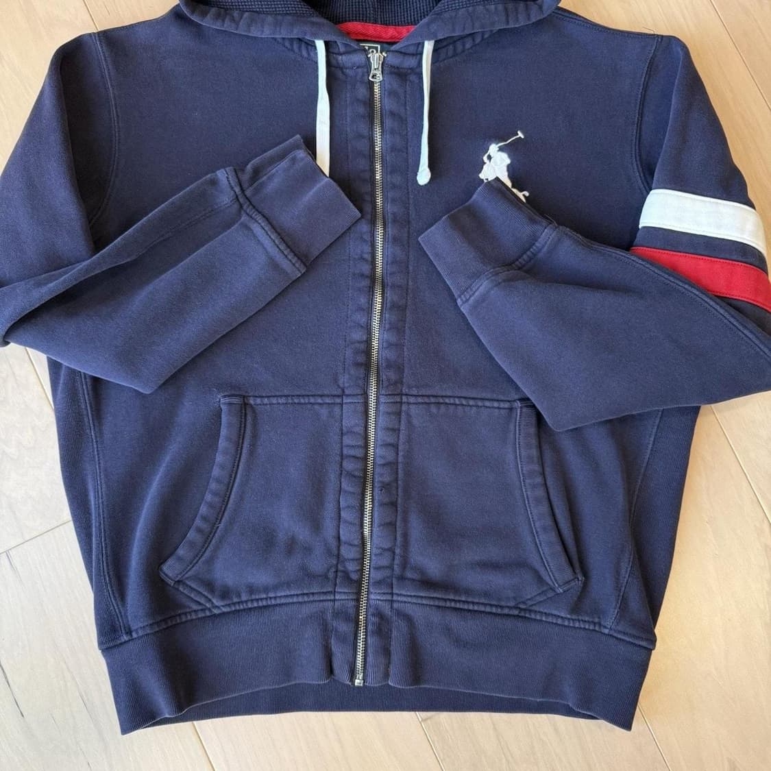 폴로 랄프로렌 빅포니 스트라이프 후드집업 네이비 상품이미지7