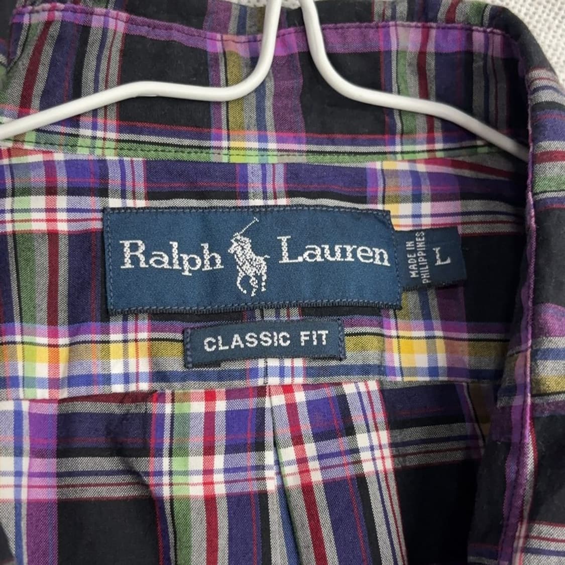 폴로 랄프로렌 클래식핏 빈티지 체크 셔츠 L P00045 상품이미지3