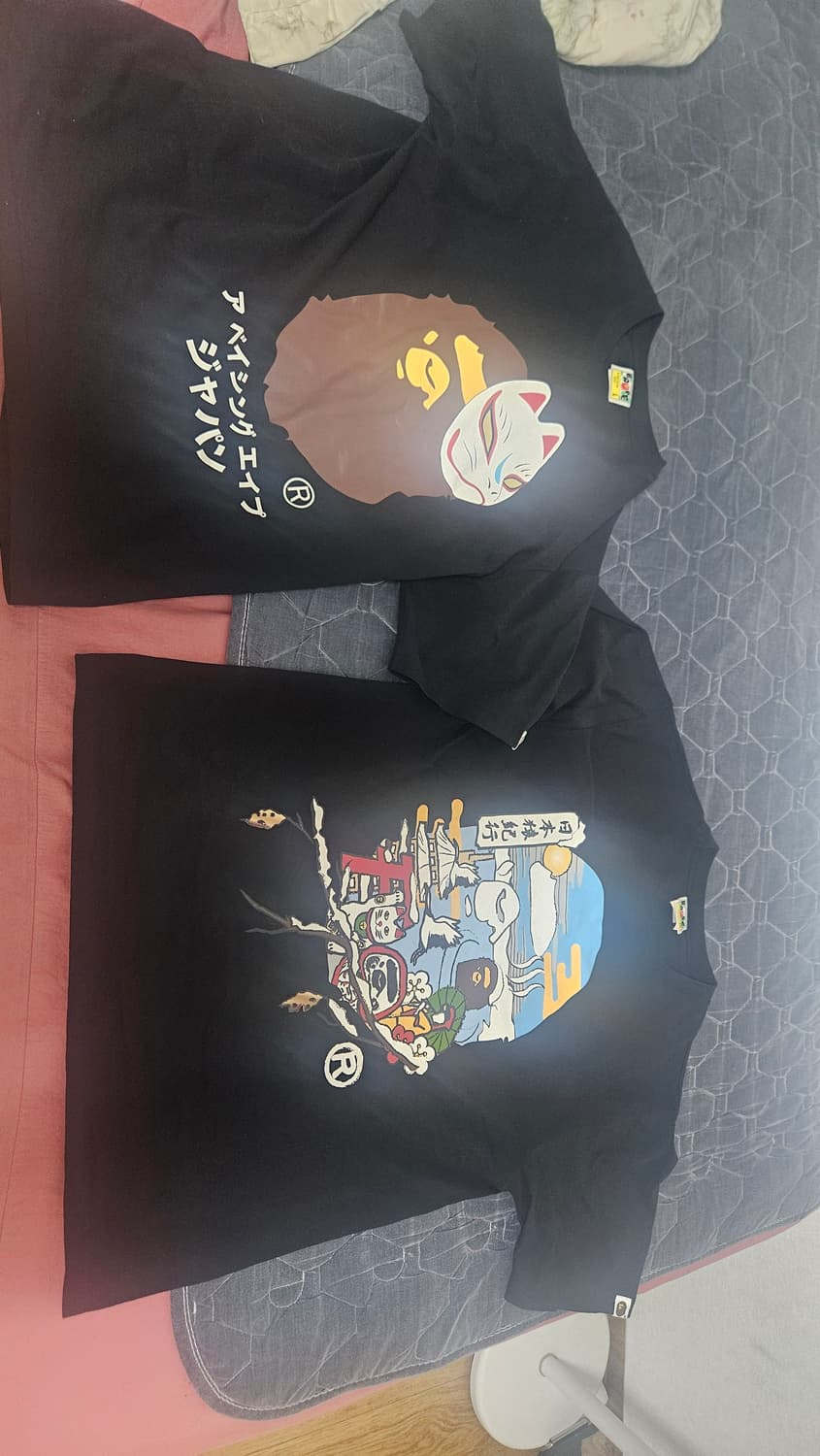 베이프 반팔 티셔츠 두장 묶음팝니다 상품이미지1