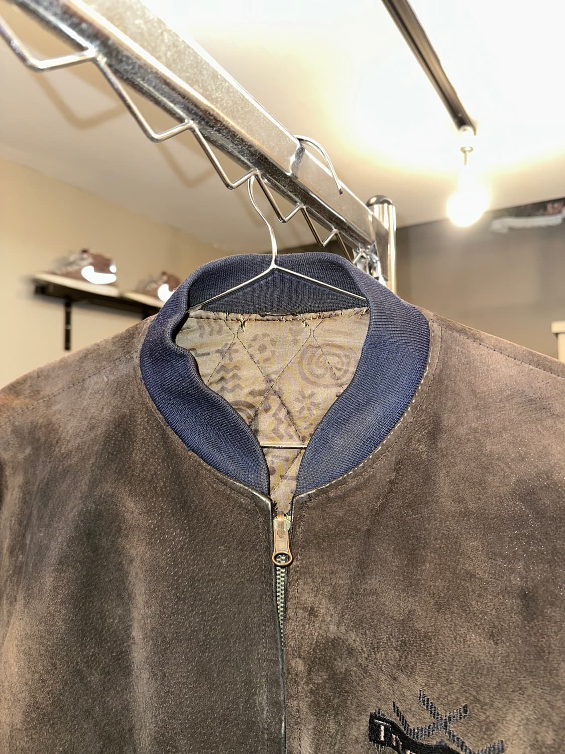 90's Japanese pig-leather bomber jacket 상품이미지5