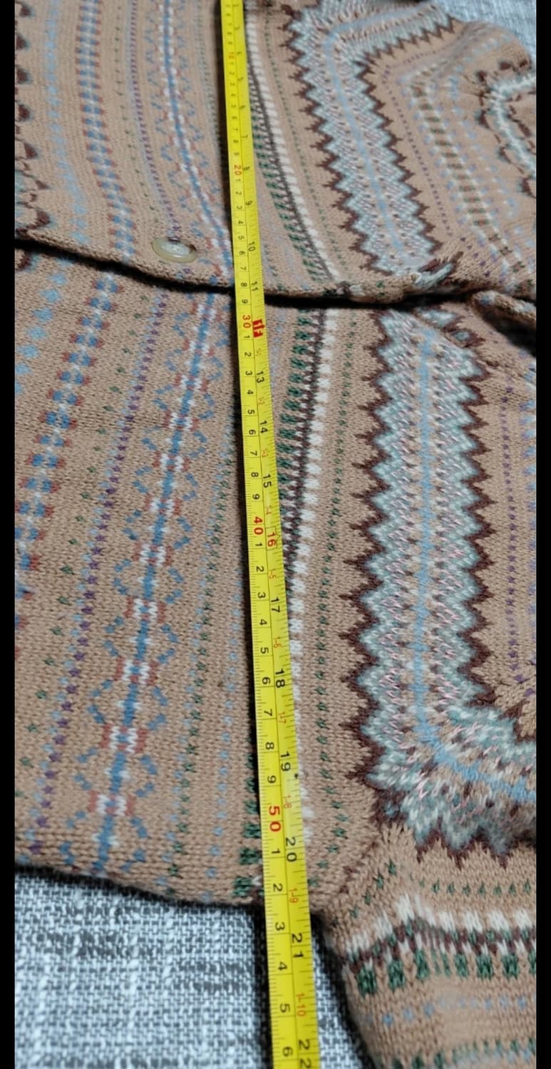 로렌 랄프로렌 페어아일 패턴 니트 가디건 (XL) 상품이미지8