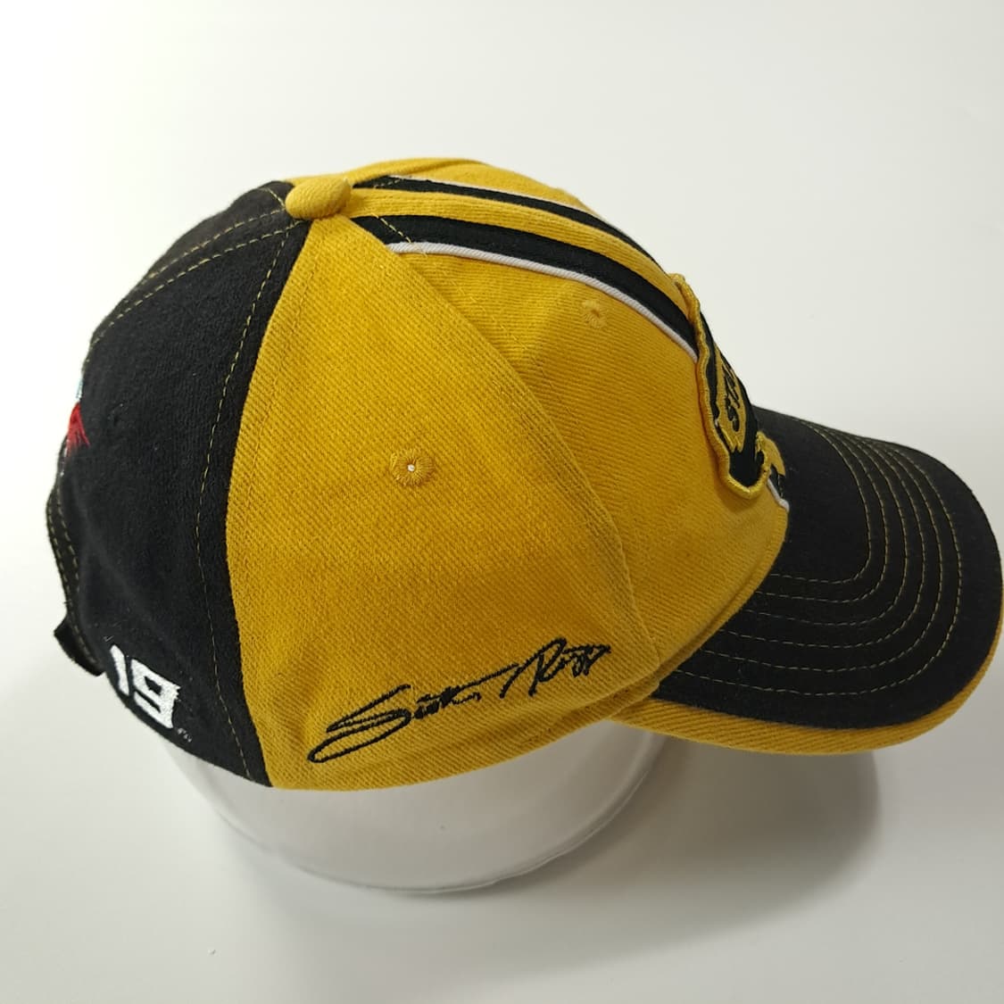 스탠리 레이싱 옐로우 & 블랙 배색 자수 레이싱 캡 모자 P2114 상품이미지5