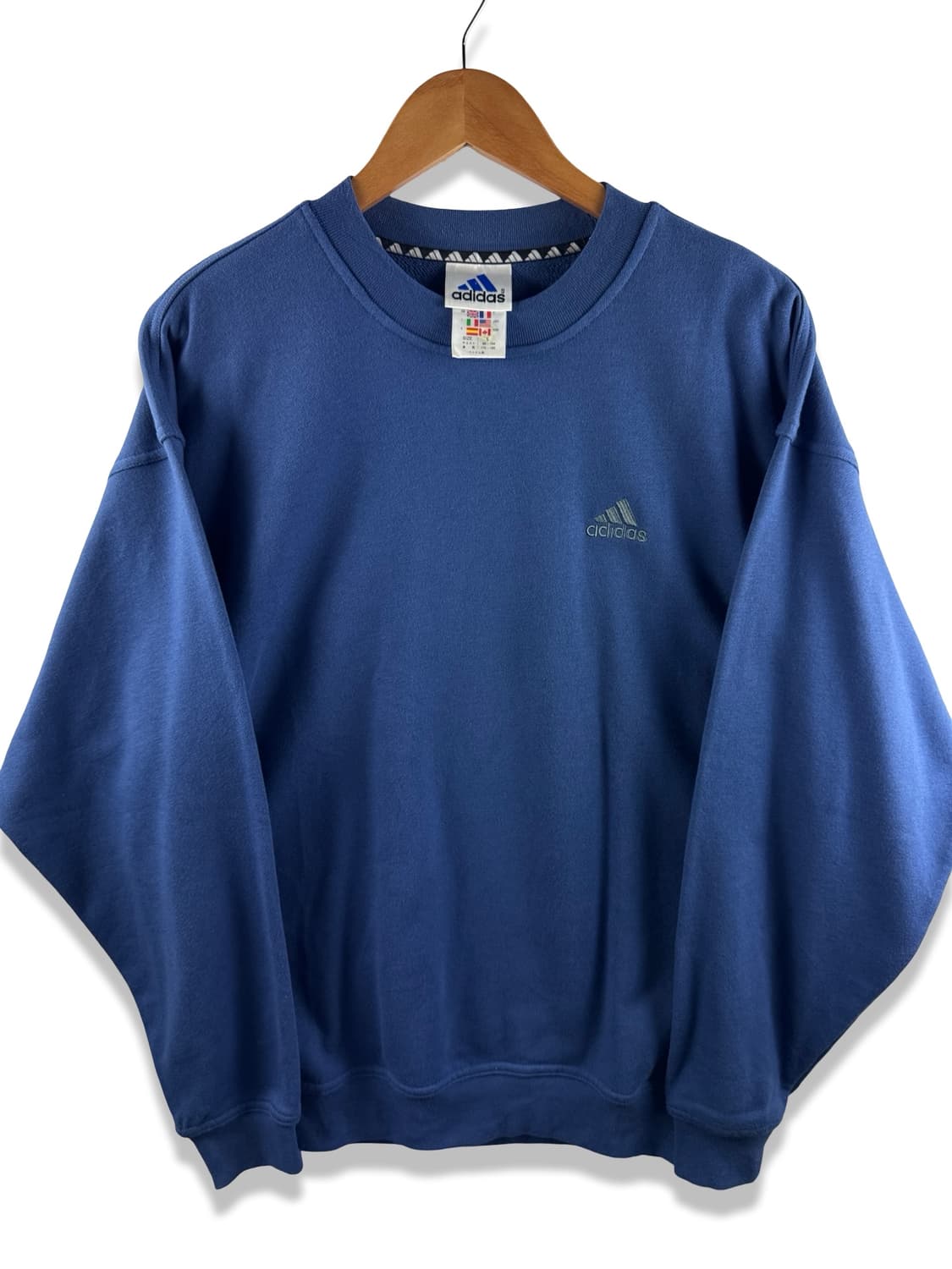 90s 아디다스 올드스쿨 네이비 크루넥 스웻셔츠2924 상품이미지1