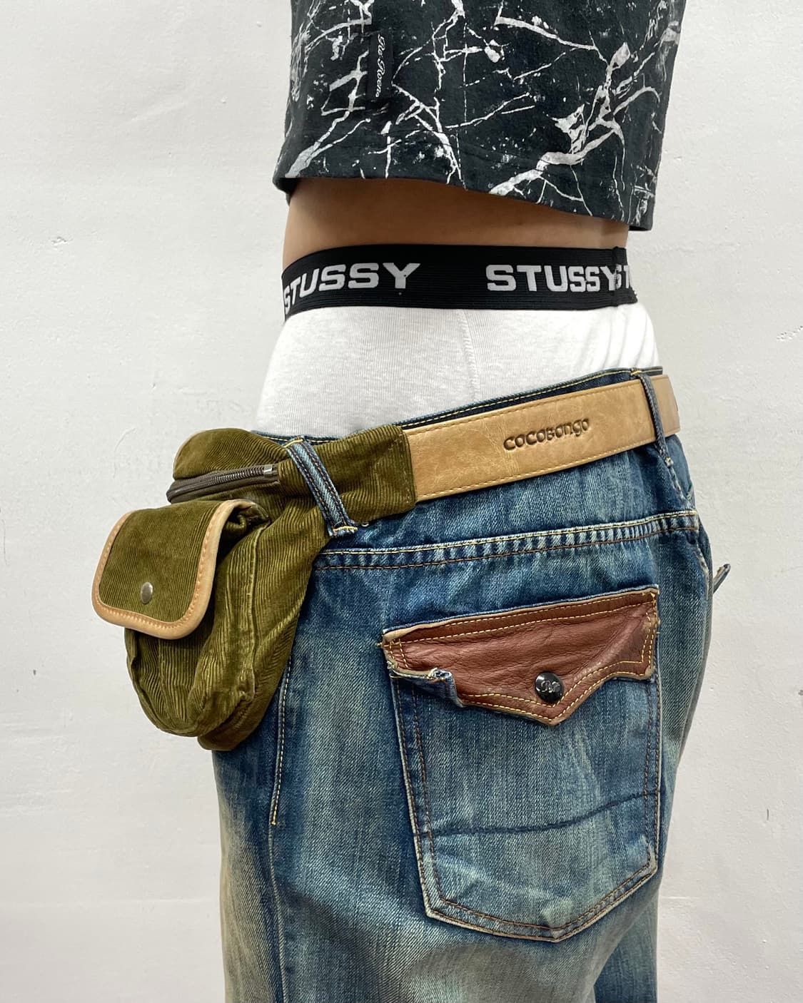  Khaki two-pocket back belt  상품이미지4