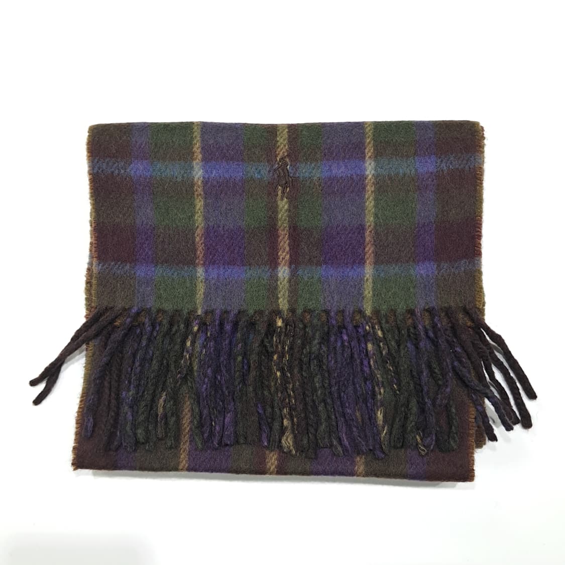 MX502 폴로 90s 이태리판 램스울 양면 타탄체크 머플러 목도리 상품이미지7