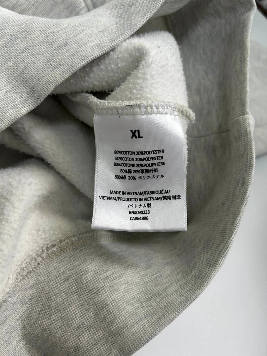 [XL] 피어오브갓 에센셜 로고 헤더그레이 스웻 셔츠 후드티 상품이미지4