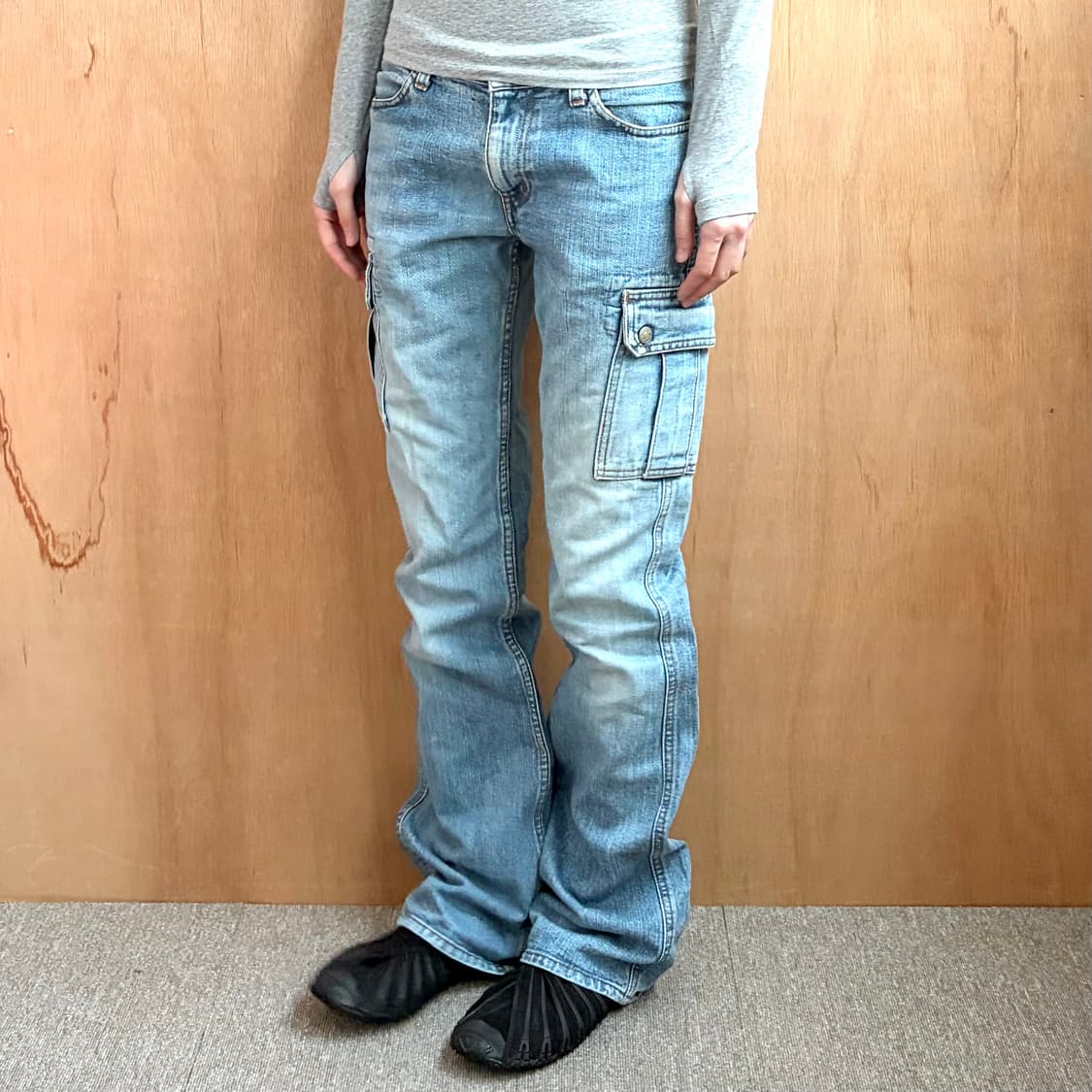 히스테릭글래머 데님 플레어 카고 팬츠 상품이미지2